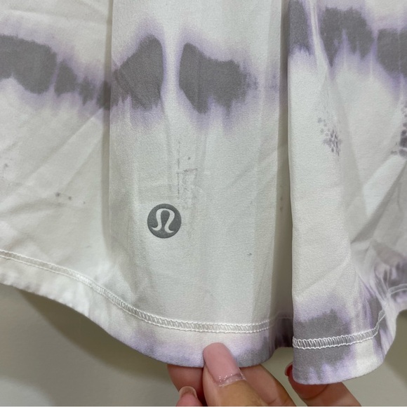 Lululemon Pace Rival Short Lined Athletic Skirt White Stretch Pocket Womens 6 - Picture 3 of 6